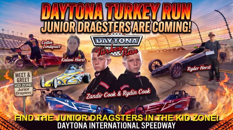 Junior Dragsters coming to the Daytona Turkey Run® Kid Zone